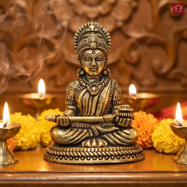 Antiqar Brass Annapurna Devi Idol | Antique Finish |