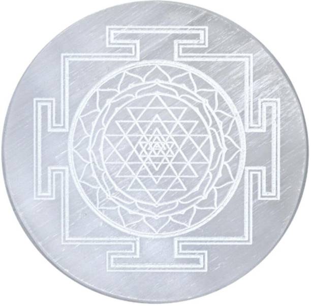 Crystal Divine Engraved Sri Yantra Selenite Plate