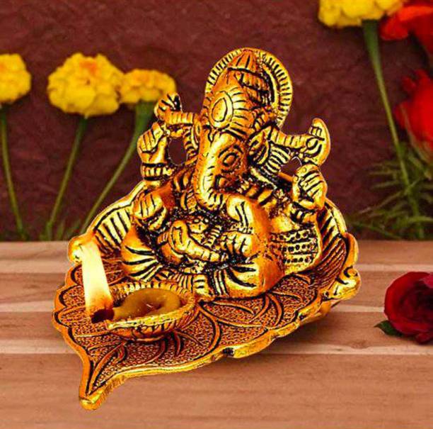Shri Kaila Maa Art Gallery DIYA With Ganesh G Decorativ